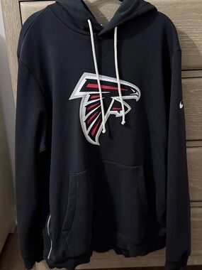 Nike Black Atlanta Falcons Pullover Hoodie with Red & White Logo